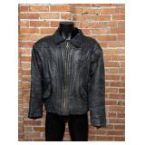 Vintage Mirage Leather Motorcycle Bomber Jacket