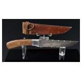 Custom Made Damascus Hunting Knife