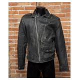 Vintage Open Road Leather Motorcycle Jacket