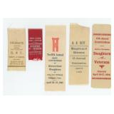 Daughters of Veterans Convention Ribbons