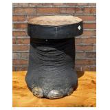 Trophy Room Taxidermy Elephant Foot Stool