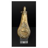 G. Roe Riling 939 Hunting Dog Brass Powder Flask
