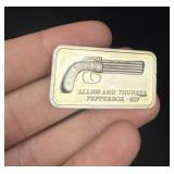 Lincoln Mint Pepperbox 1oz Sterling Silver Bar