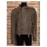 Diamond Leather Collection Fringe Jacket