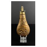 Hunting Dogs & Deer Riling 984 Brass Powder Flask