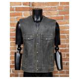 Vintage Harley Davidson Leather Motorcycle Vest