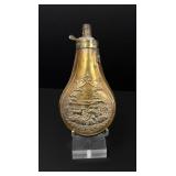 Hunting Dog in Field Riling 497 Brass Powder Flask