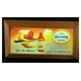 Olympia Light Beer Meat and Cheese Lighted Sign
