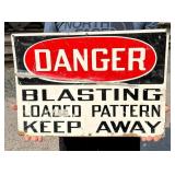 Butte Montana Mine Danger Blasting Metal Sign