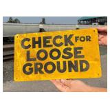 Butte Montana Loose Ground Mining Metal Sign