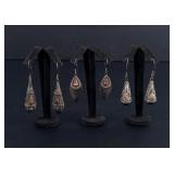 Yemenite Gold and Sterling Silver Earrings