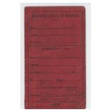 1909 Socialist Party of America Membership Card