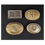 Collection of Vintage Cowboy Belt Buckles
