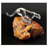 Shawn Tsai Cougar Art Glass Mountain Lion