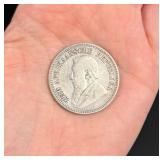 1893 2 1/2 Schillings South Africa Silver Coin