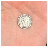 1883 Kalakaua King of Hawaii Silver Dime