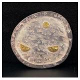 Boat Sea Moon Sterling Silver Brooch