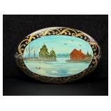 Russian Lacquer Brooch