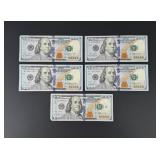$500 Face Value $100 US Star Notes
