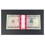 $500 Face Sequential $5 Bills Booklet Money Pad