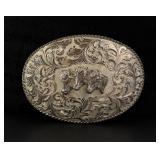 Boyd Reno Nevada Sterling Cowboy Belt Buckle