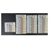 $3400 Face Value Sequential $100 Bank Notes