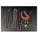 Collection of Beaded Necklaces and Earrings