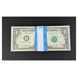 $100 Face Sequential $1 Bills Booklet Money Pad