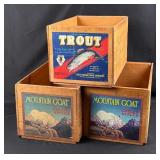 Trout and Mountain Goat Chelan Apple Crates