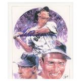 Ted Williams Baseball Player Signed Print