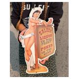 Nude Cowgirl Saloon Pinup Girl Sign