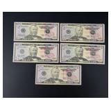 $250 Face Value $50 US Star Note Bills