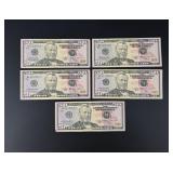 $250 Face Value $50 US Star Note Bills