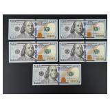 $500 Face Value $100 US Star Notes