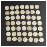 Collection of 49 Roosevelt Silver Dimes