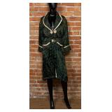 Vintage Silk Smoking Robe Jacket