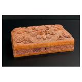 Carved Floral Trinket Jewelry Box