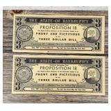 1958 California Proposition 18 Leaflets Bills