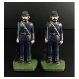 Cast Iron Painted Union Soldiers Doorstops