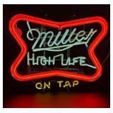 Vintage Miller High Life Beer Neon Sign