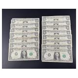 Collection of $1 US Star Note Bank Notes