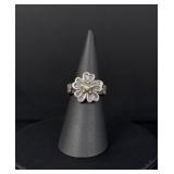 Israel Sterling Silver 14K Gold Flower Ring