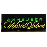 Anheuser World Select Neon Bar Sign