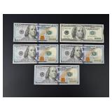 $500 Face Value $100 US Star Note Bills