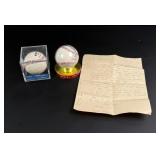 Pair of Rafael Caldera Signed Baseballs