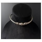 Sterling Silver Torque Collar Necklace