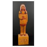 E.H. Maloney Cigar Store Indian Chief Carving