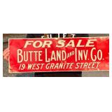 Butte Montana Land & Investment Co Sign