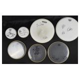 Collection of Signed Autographed Drum Heads