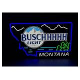 Busch Lite Montana Lighted Bar Sign
